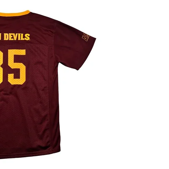 NWT Threads Boy's S/S ARIZONA STATE SUN DEVILS V-Neck Jersey Maroon Gold XL - Picture 11 of 12